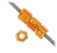 10/0 2-Cut Beads, Light Orange Silver Lined Hanks - Image 3