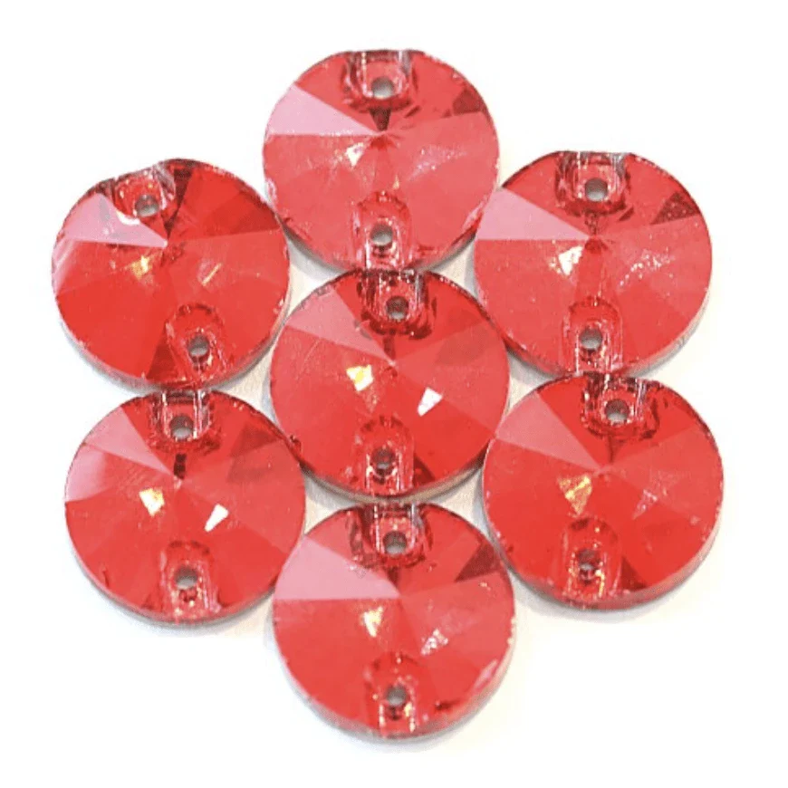 16mm Rivoli Multiple Colours, Sew On, Glass Gem (Sold in Pair) - Image 3