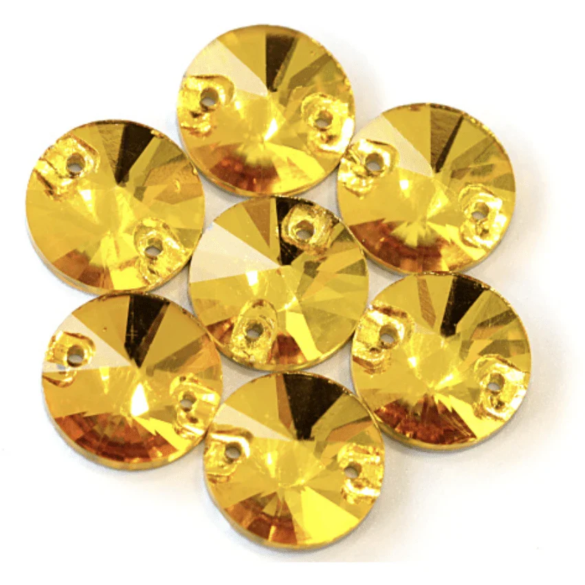 16mm Rivoli Multiple Colours, Sew On, Glass Gem (Sold in Pair) - Image 5