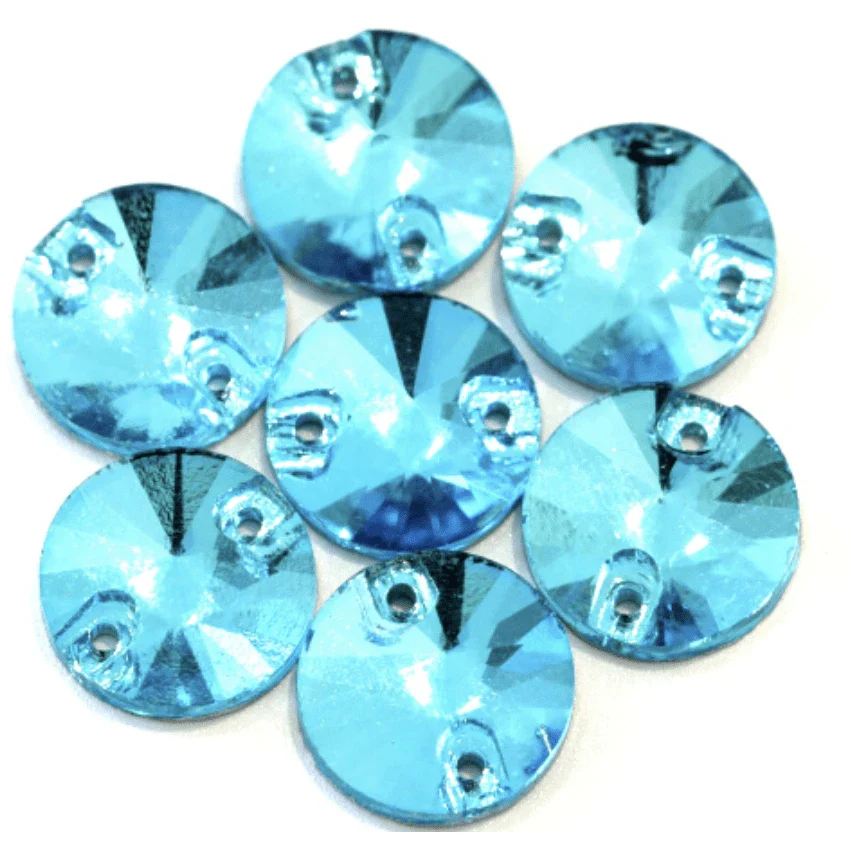 16mm Rivoli Multiple Colours, Sew On, Glass Gem (Sold in Pair) - Image 6