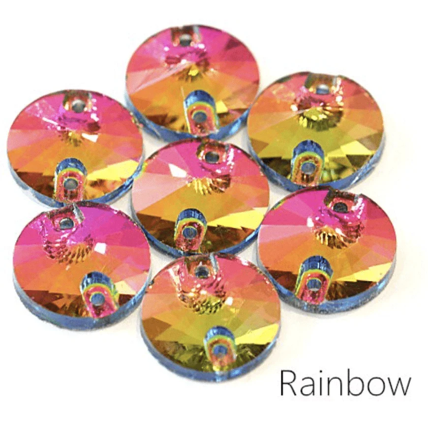 16mm Rivoli Multiple Colours, Sew On, Glass Gem (Sold in Pair) - Image 7