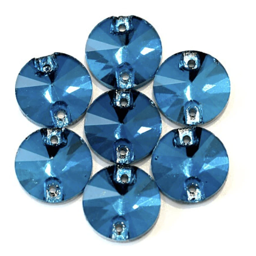 16mm Rivoli Multiple Colours, Sew On, Glass Gem (Sold in Pair) - Image 8