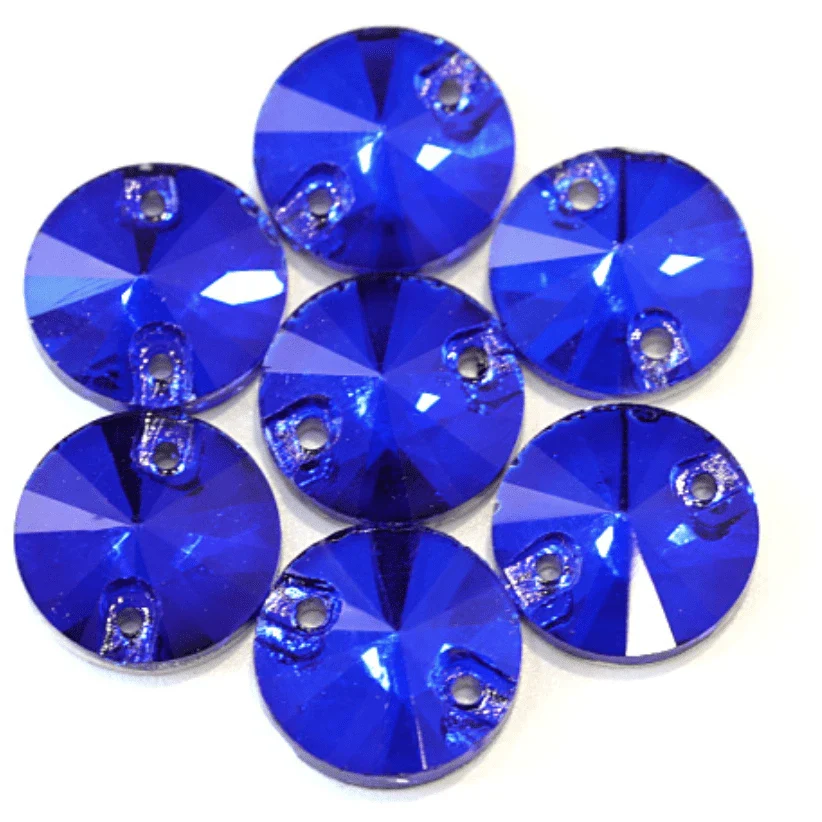 16mm Rivoli Multiple Colours, Sew On, Glass Gem (Sold in Pair) - Image 9