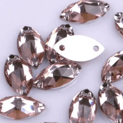 7*12mm Mini Navette Resin Gem, sew on (Sold in 12 pcs) - Image 12