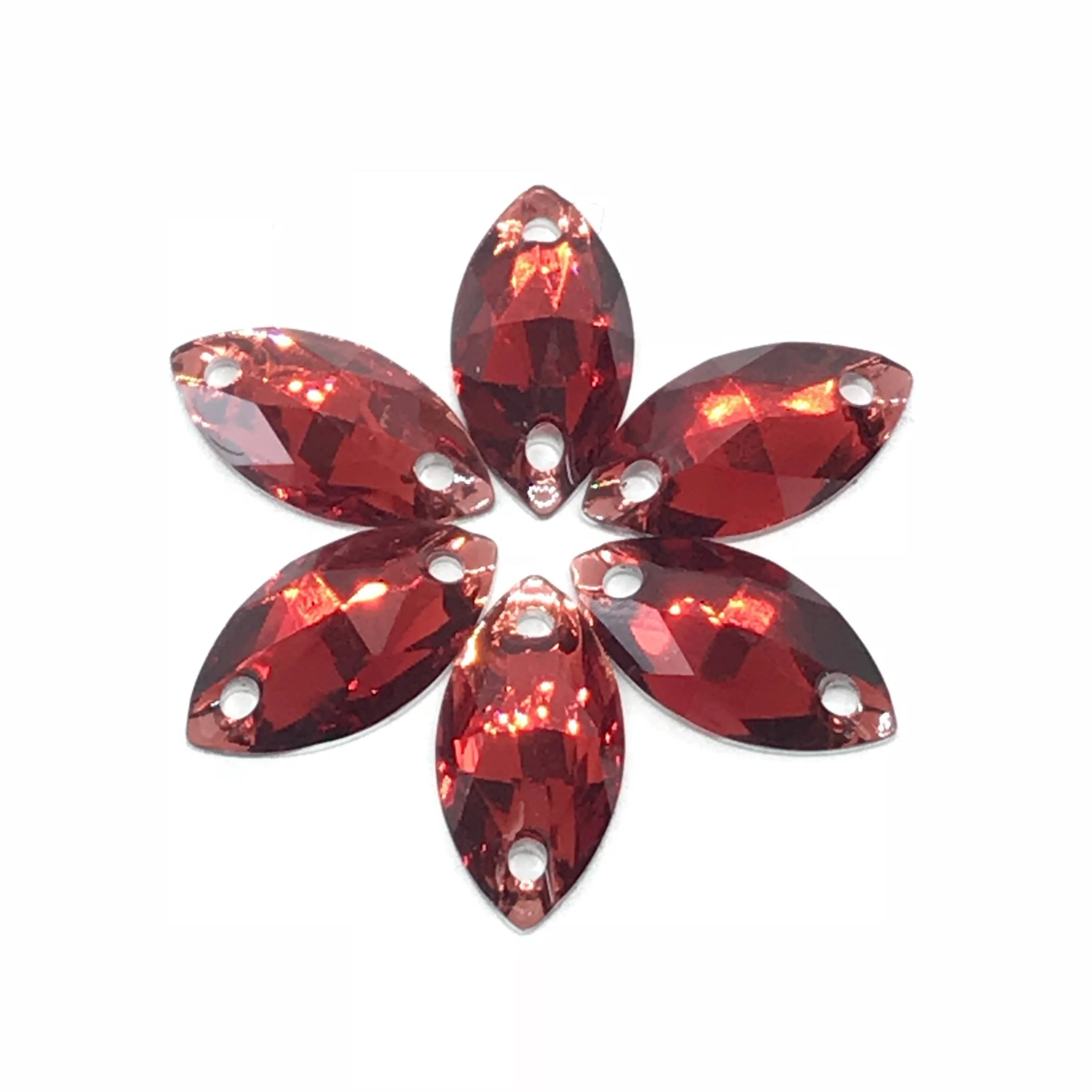 7*12mm Mini Navette Resin Gem, sew on (Sold in 12 pcs) - Image 3