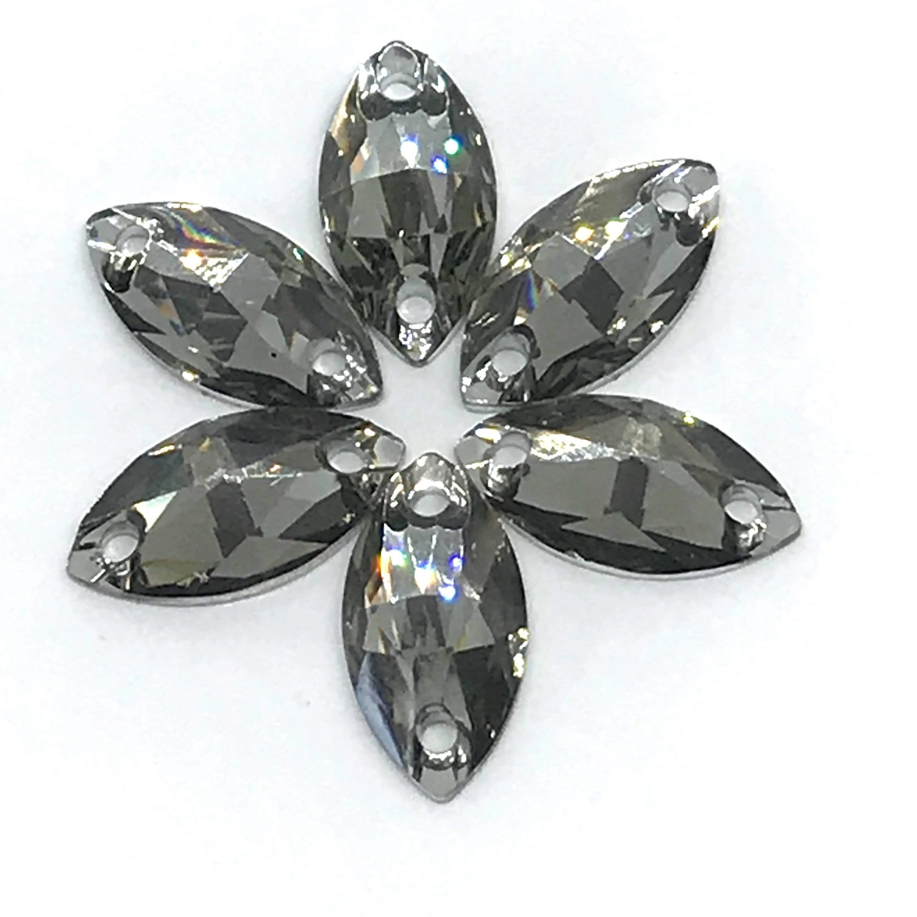 7*12mm Mini Navette Resin Gem, sew on (Sold in 12 pcs) - Image 4