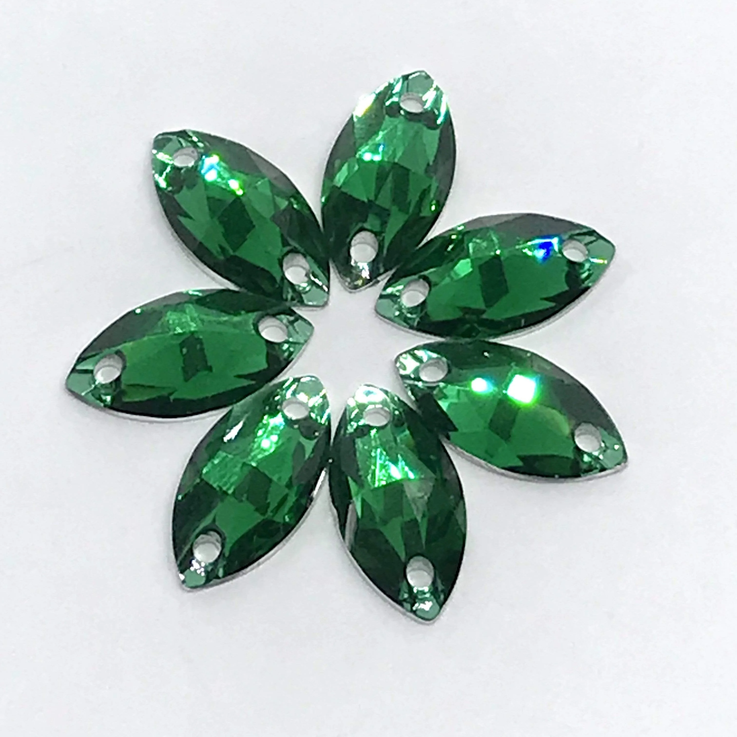 7*12mm Mini Navette Resin Gem, sew on (Sold in 12 pcs) - Image 5