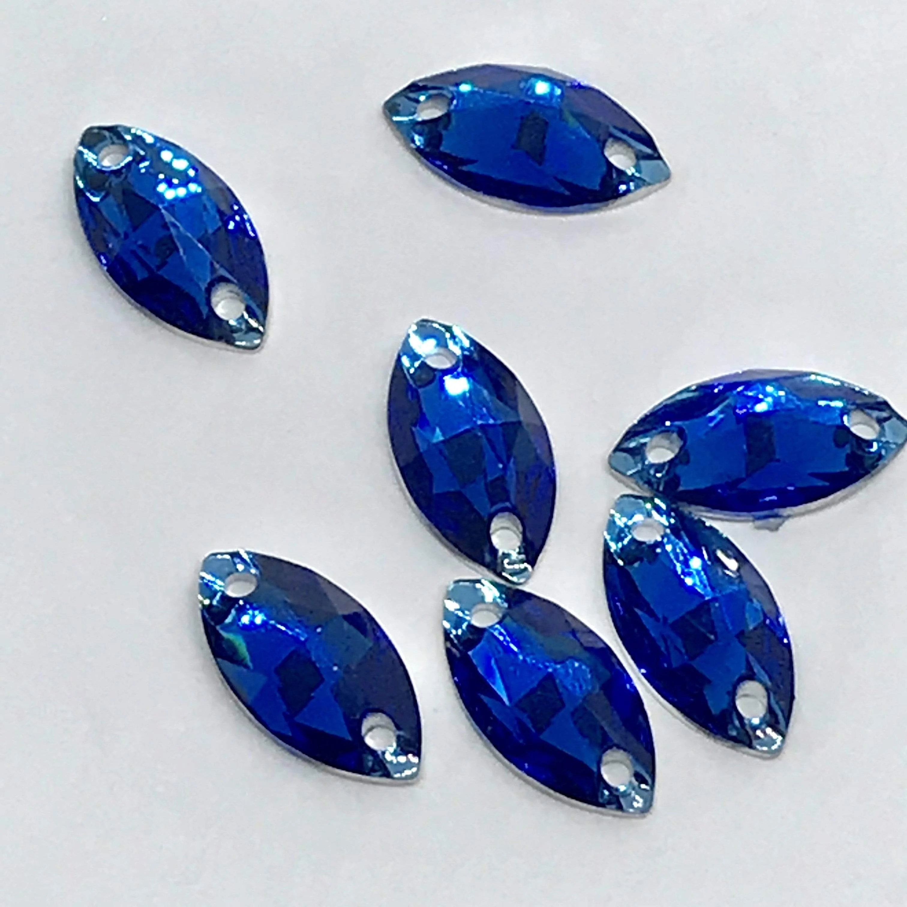 7*12mm Mini Navette Resin Gem, sew on (Sold in 12 pcs) - Image 7